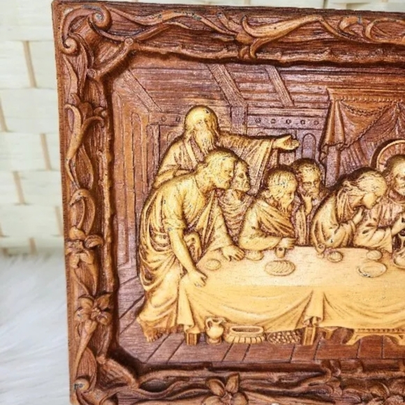 Vintage Last Supper Dinner 3D 15x9 Wall Art - Picture 2 of 8